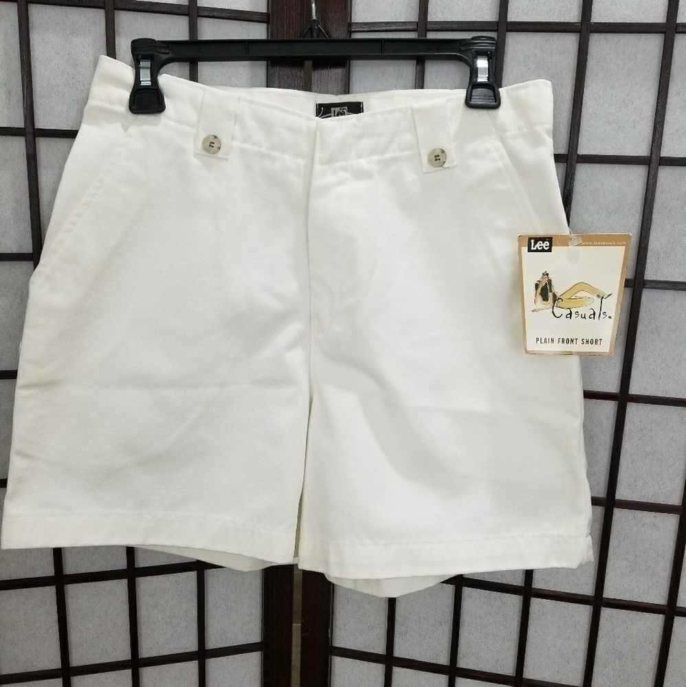 Lee Casuals Plain Front Shorts off white